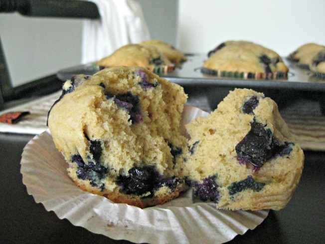Whole-Grain Blueberry Muffins ~ Erin's DC Kitchen